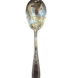 Antique Wm. Rogers & Son Silver-Plated Ornate Serving Spoon